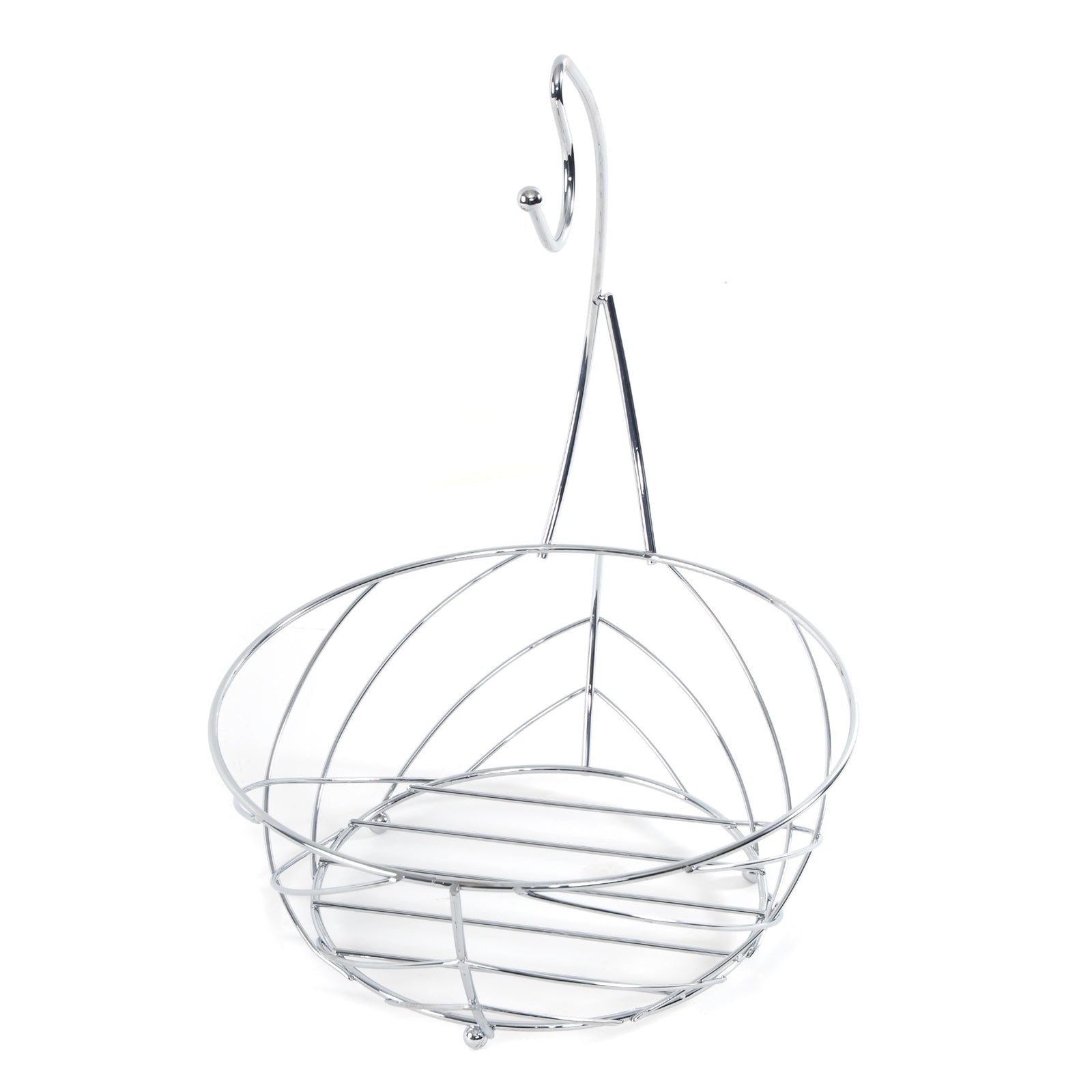 METALL OBSTKORB "FRESH" | Ø 25 cm, mit Bananenhaken | Früchtekorb