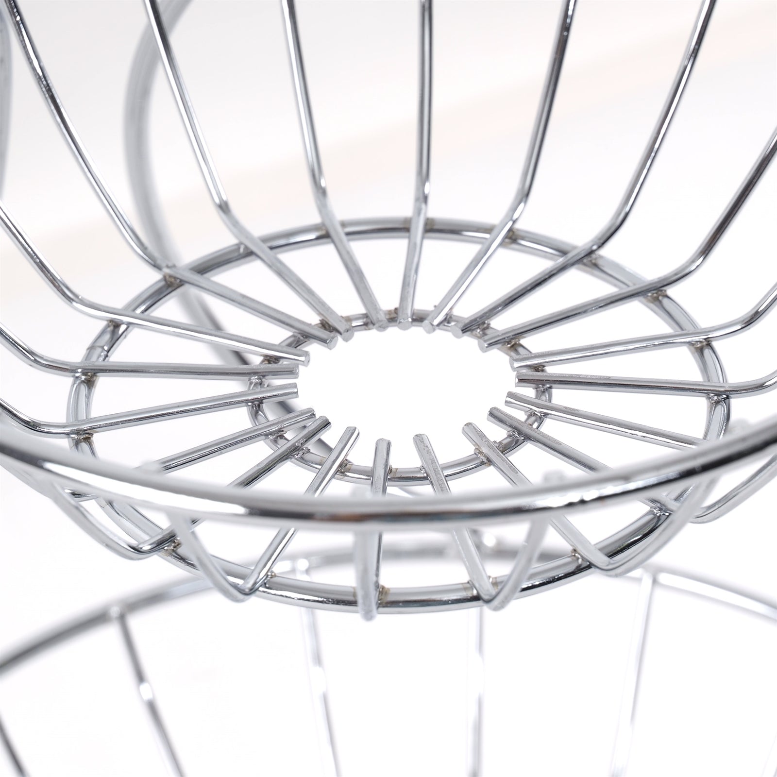 DOPPEL OBSTKORB "STAGE" | Eisen verchromt | Etagere