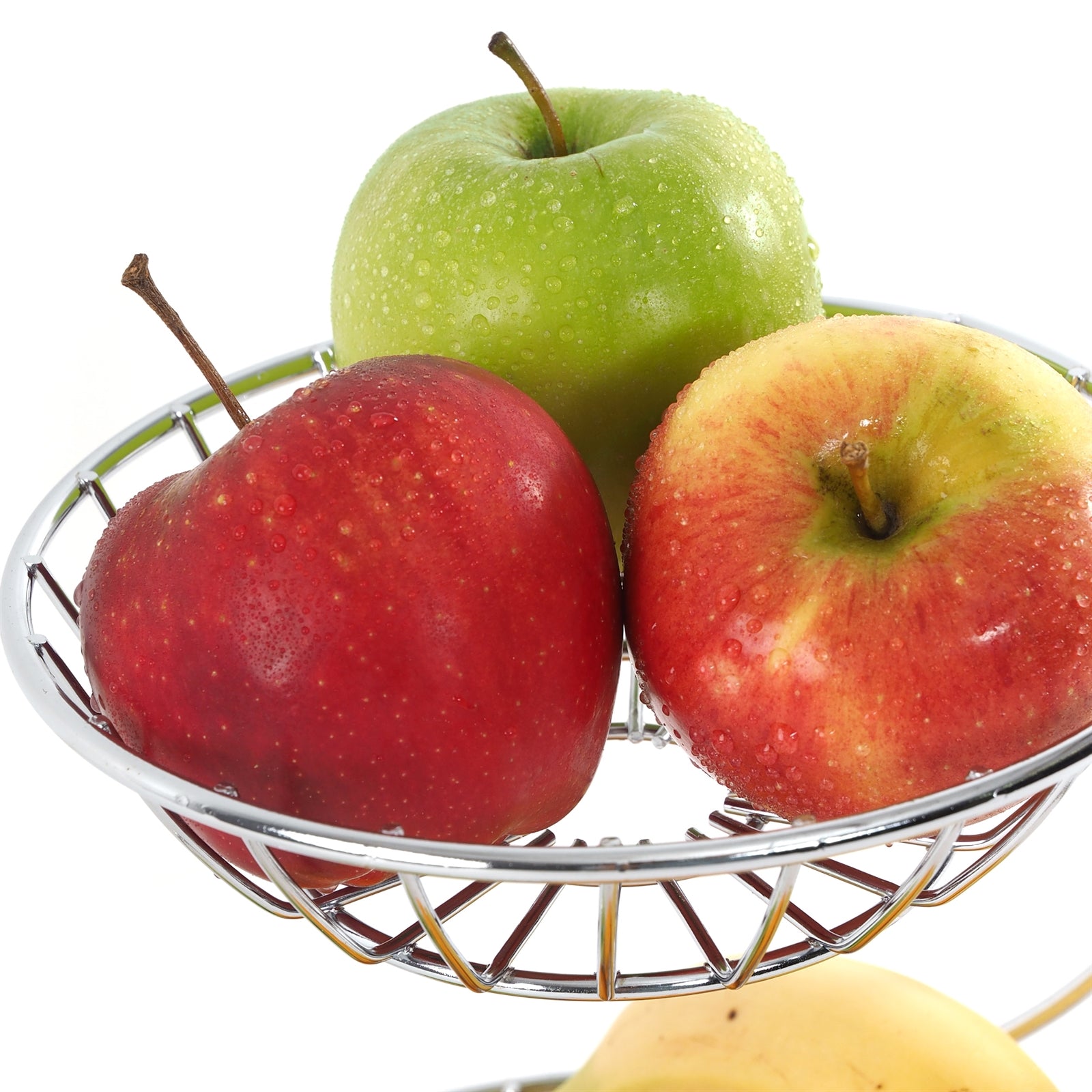 DOPPEL OBSTKORB "STAGE" | Eisen verchromt | Etagere