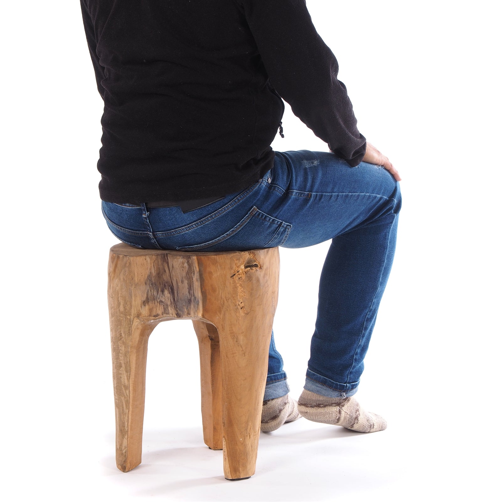 BAUMSTAMM HOCKER "LOG" | 41x29 cm (HxB), natur | Sitzhocker