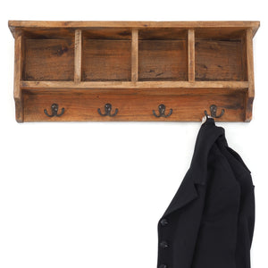 RUSTIKALE WANDGARDEROBE mit Fächern "VINTAGE 70" | 70x27x11cm(BxHxT)