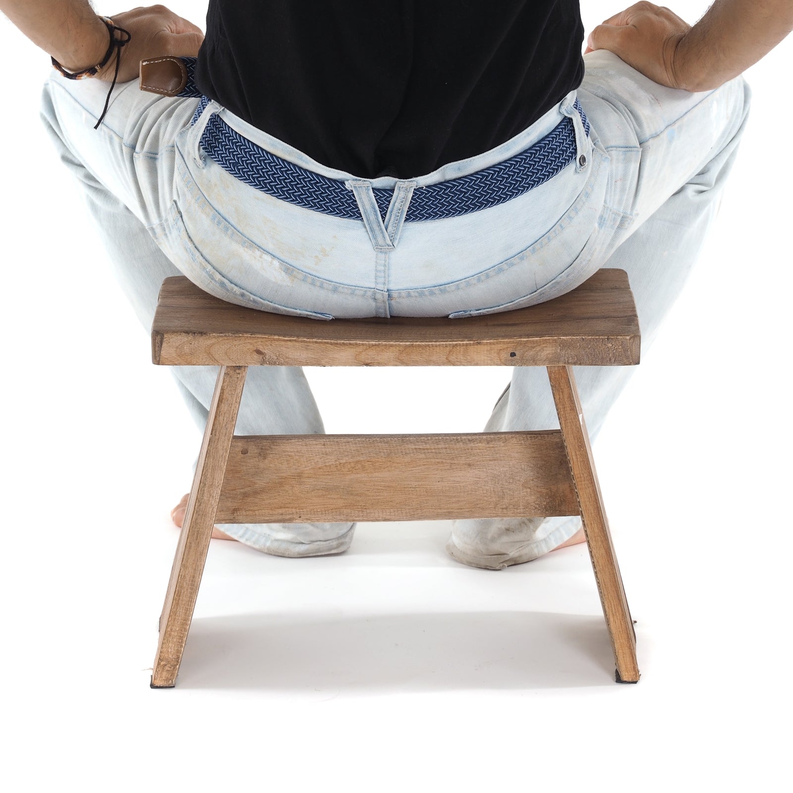 SITZBÄNKCHEN "SCHEMEL 40" | Mahagoni, 31x40x25cm | Fußhocker