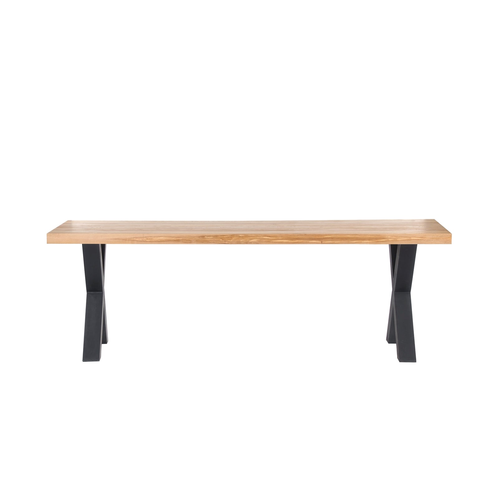 Massivholz Esstisch ESCHE | transparent geölt, X-Profil, 200x100x6cm