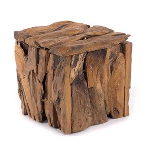 SITZBOX "TEAK 30" | 30x30x30 cm, Teakholz | Sitzhocker