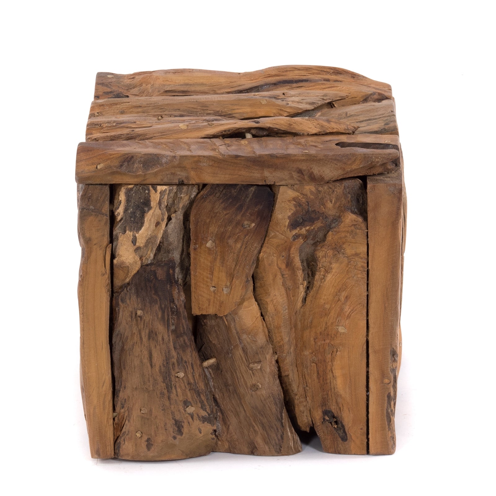 SITZBOX "TEAK 30" | 30x30x30 cm, Teakholz | Sitzhocker