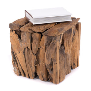 SITZBOX "TEAK 30" | 30x30x30 cm, Teakholz | Sitzhocker