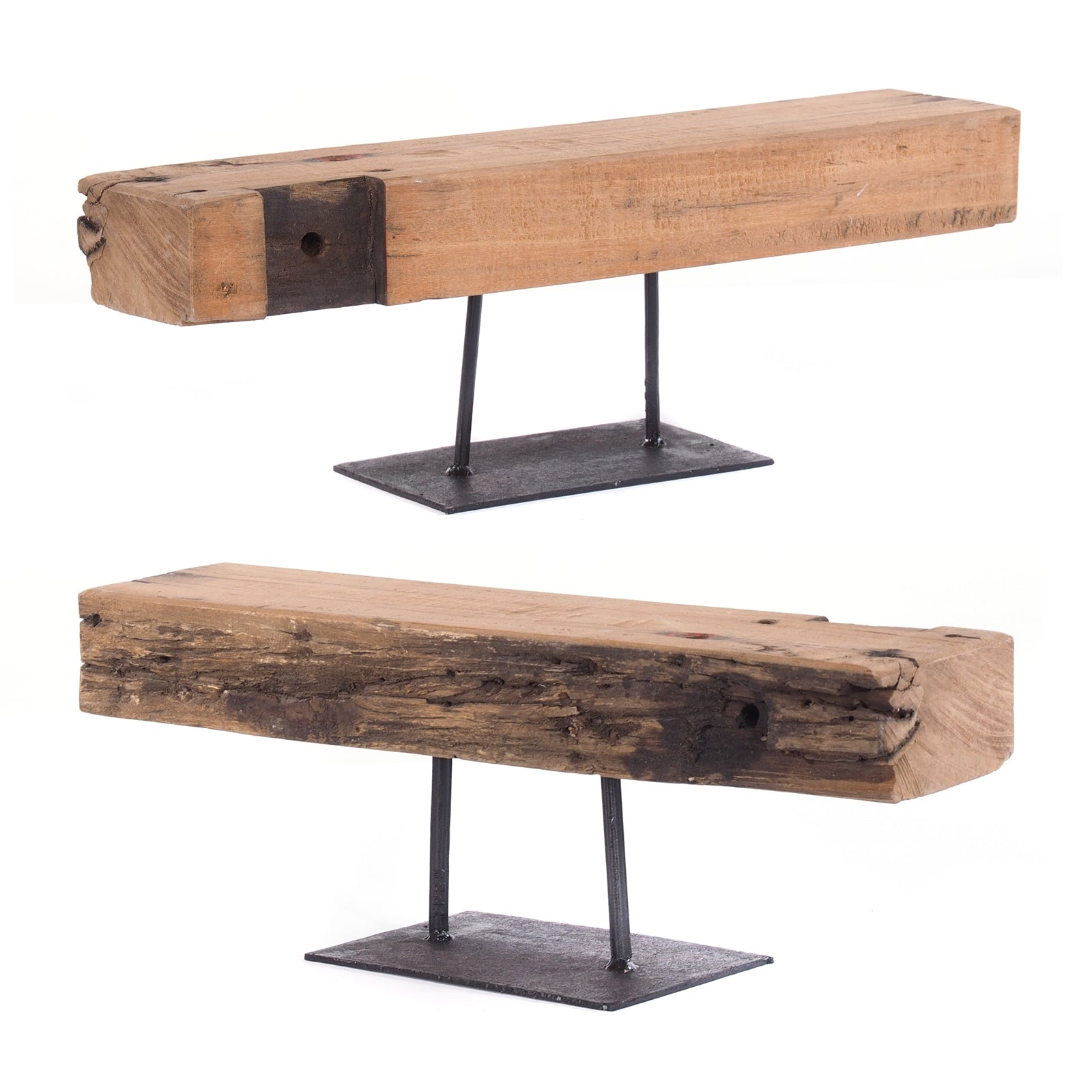 RUSTIKALER KERZENSTÄNDER "CASTLE 60" | Teakholz, 60 cm | Dekoration