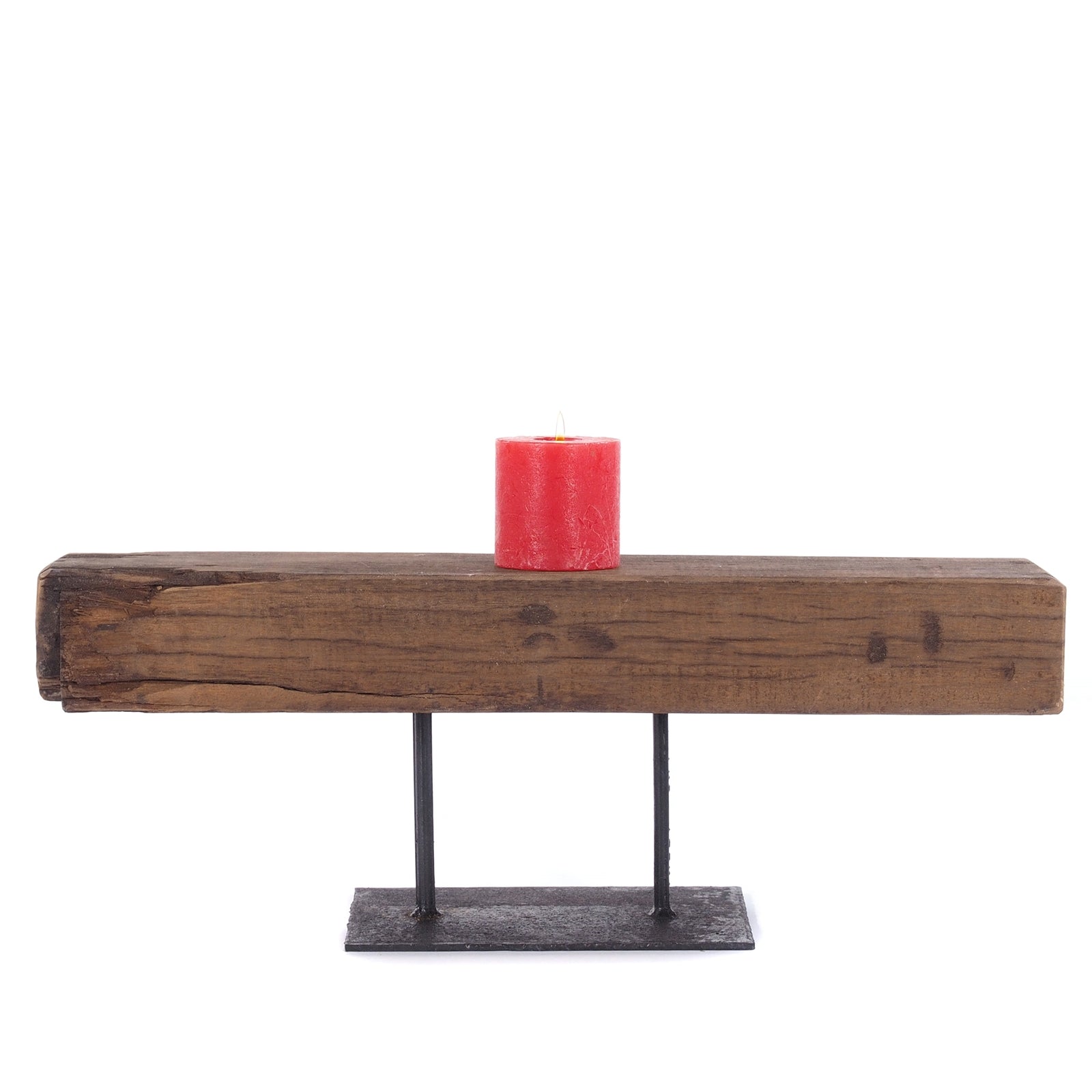 RUSTIKALER KERZENSTÄNDER "CASTLE 60" | Teakholz, 60 cm | Dekoration