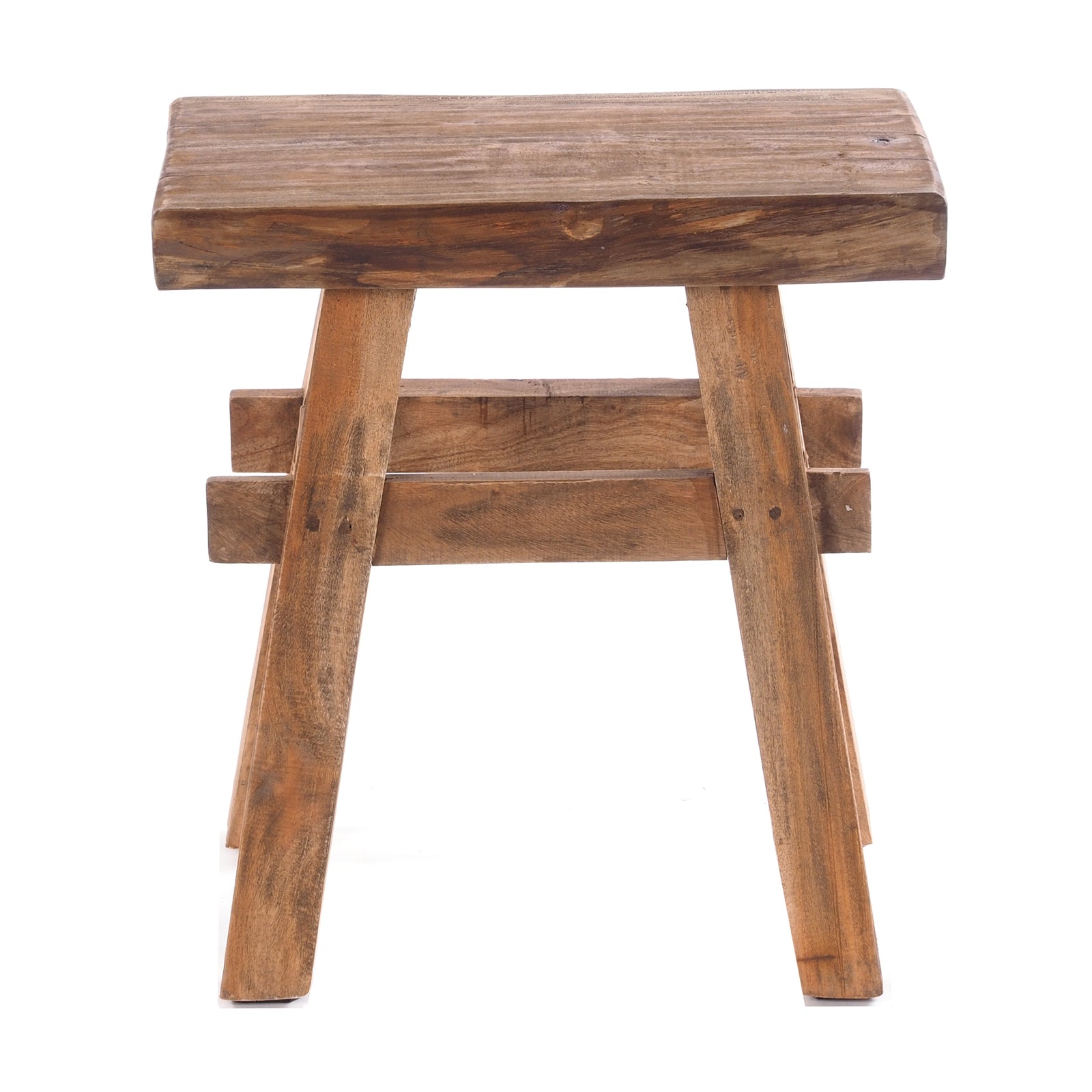 HOLZ HOCKER "VINTAGE 40" | Hartholz, 43x45 cm (HxB) | Sitzhocker