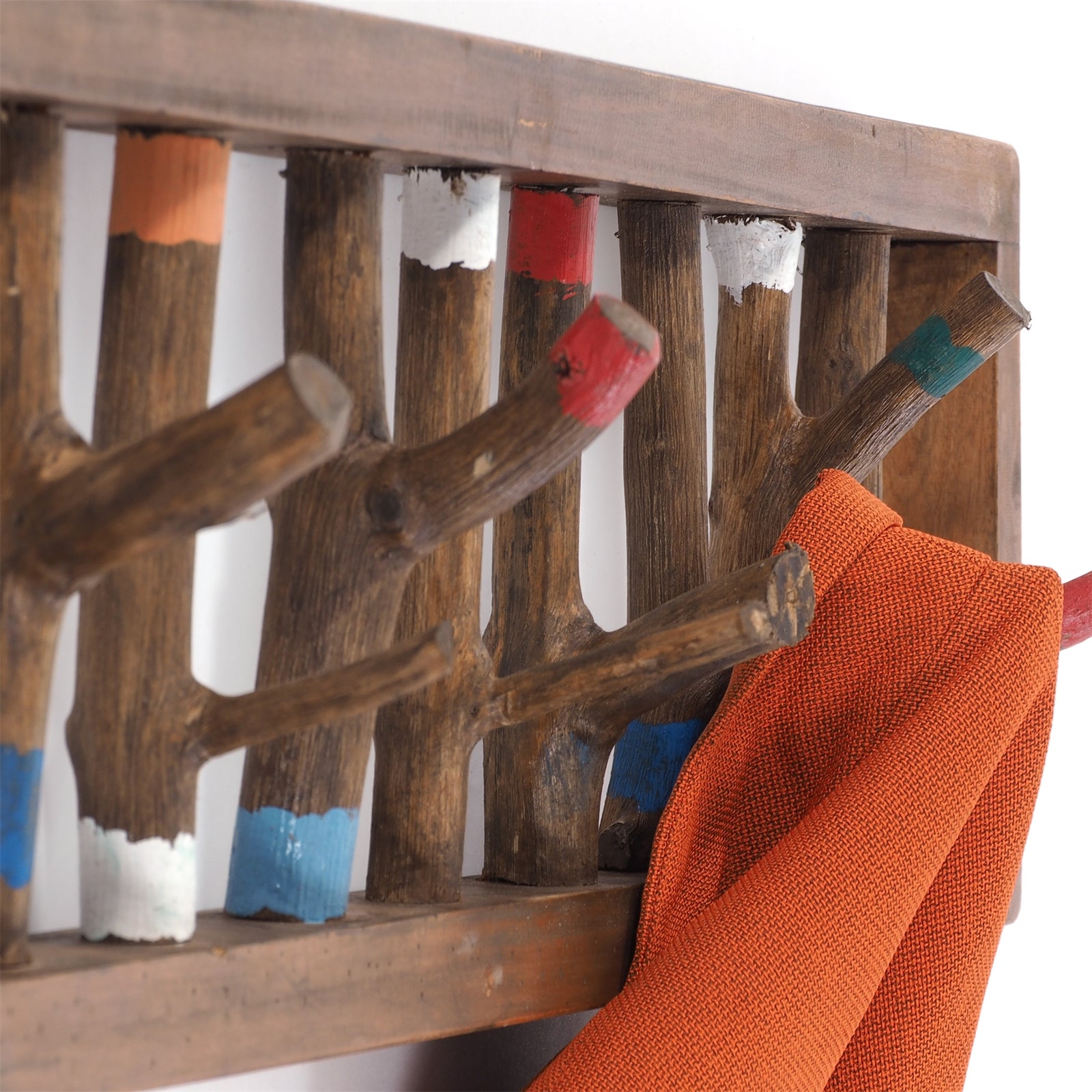 WANDGARDEROBE TREIBHOLZ UNIKAT | 80x22cm (BxH), Garderobe, Hakenleiste mit Ästen