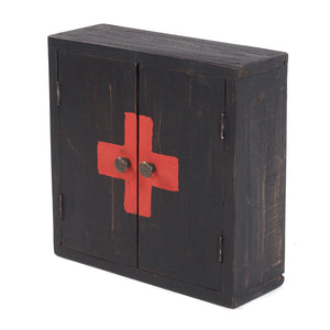 MEDIZINSCHRANK "MEDIC" | 35x35x13 cm, Mahagoni | Wandschrank