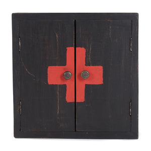 MEDIZINSCHRANK "MEDIC" | 35x35x13 cm, Mahagoni | Wandschrank