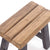 SITZHOCKER "RUSTIC" | 41x42x24cm (HxBxT), Teak | Holzhocker