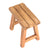 SITZHOCKER "RUSTIC" | 41x42x24cm (HxBxT), Teak | Holzhocker