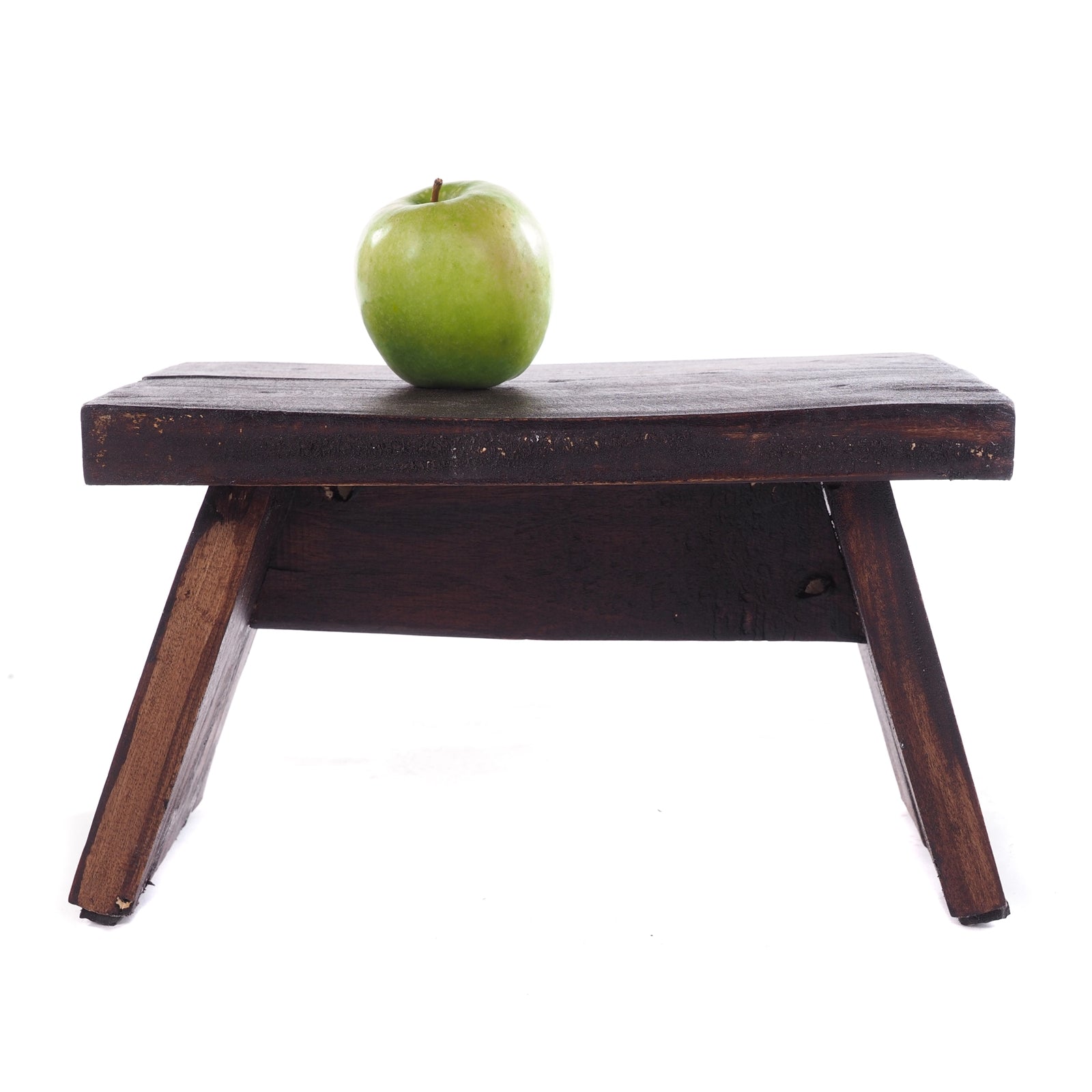 NOSTALGISCHER FUßHOCKER "SCHEMEL" | Mahagoni | Holzhocker