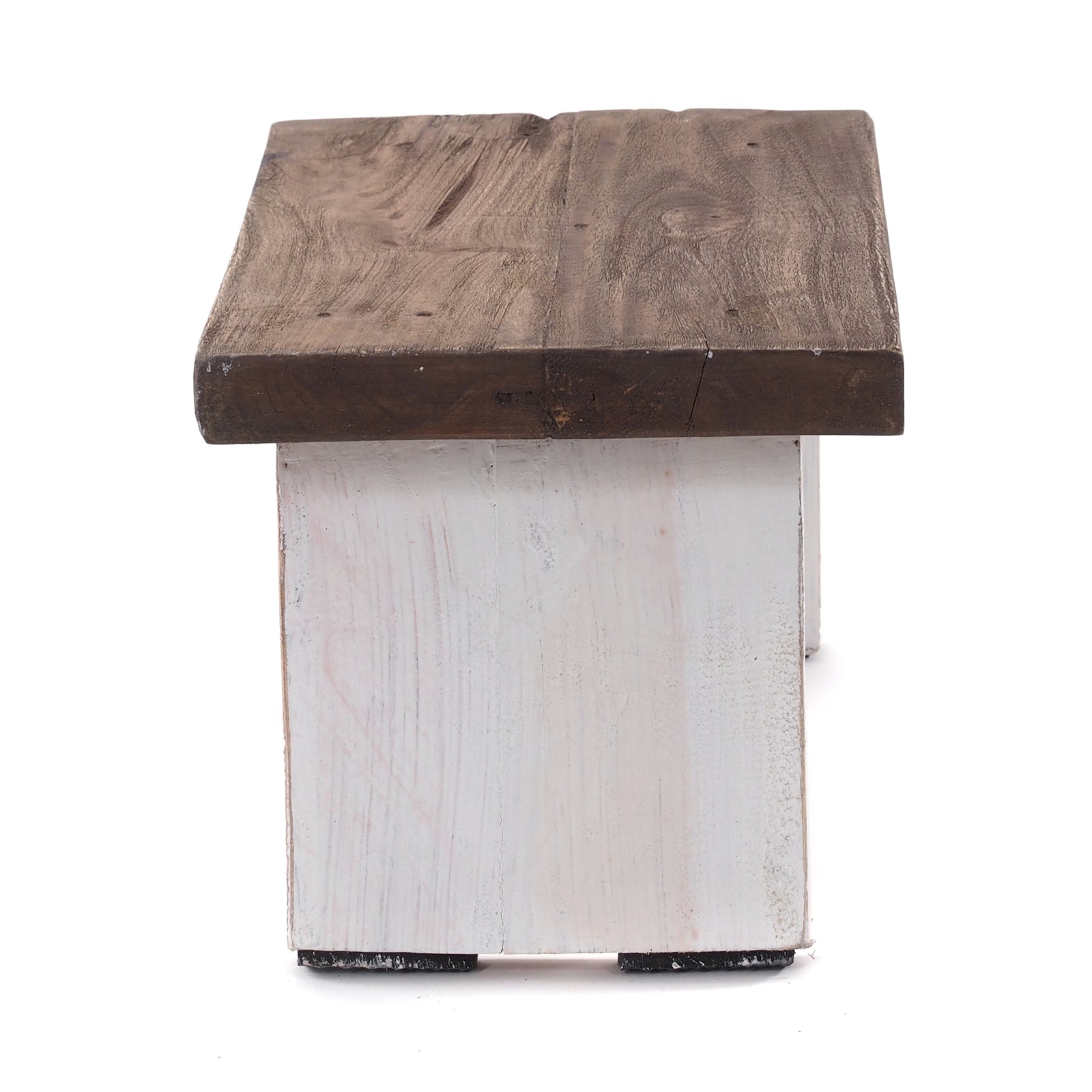 NOSTALGISCHER FUßHOCKER "SCHEMEL" | Mahagoni | Holzhocker