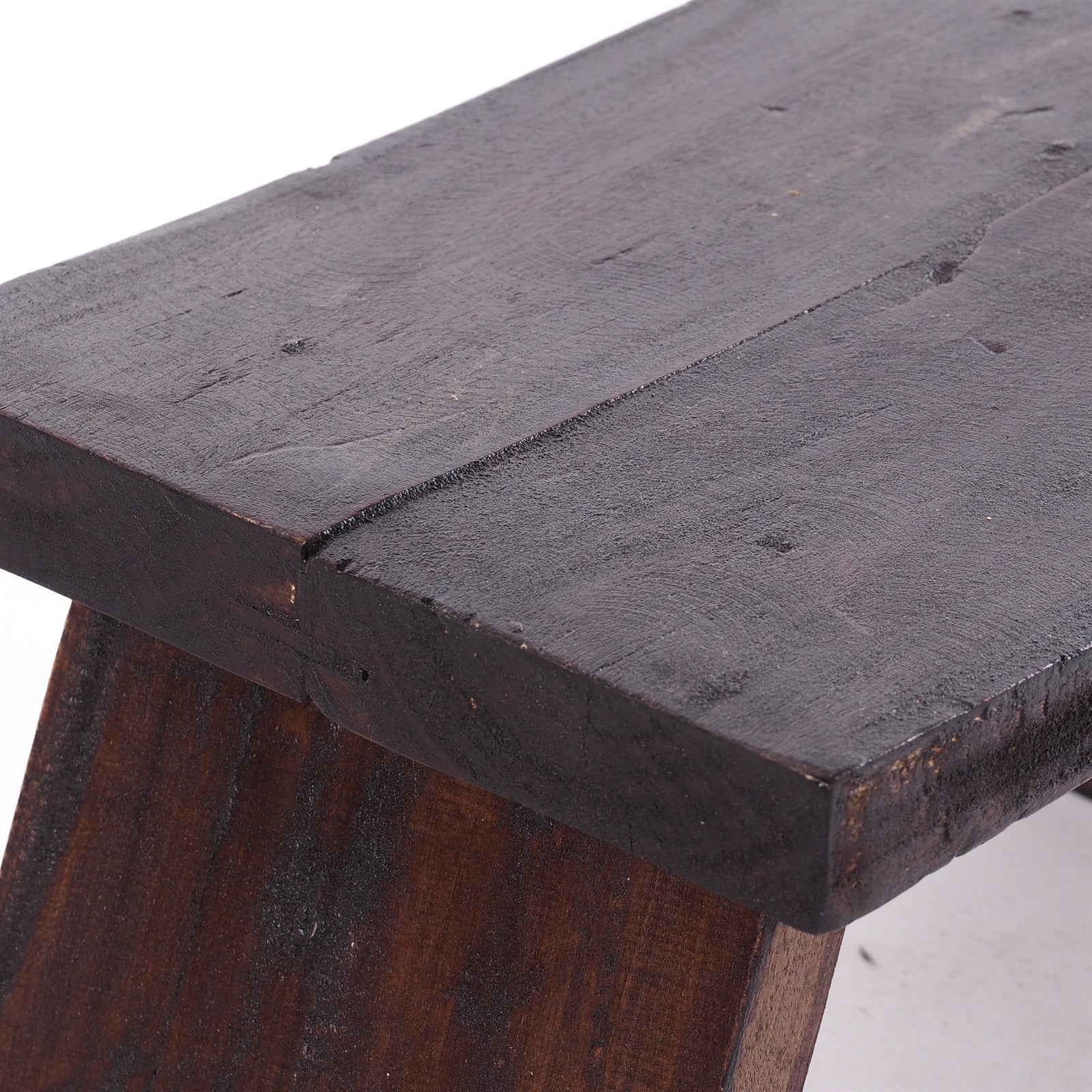 NOSTALGISCHER FUßHOCKER "SCHEMEL" | Mahagoni | Holzhocker