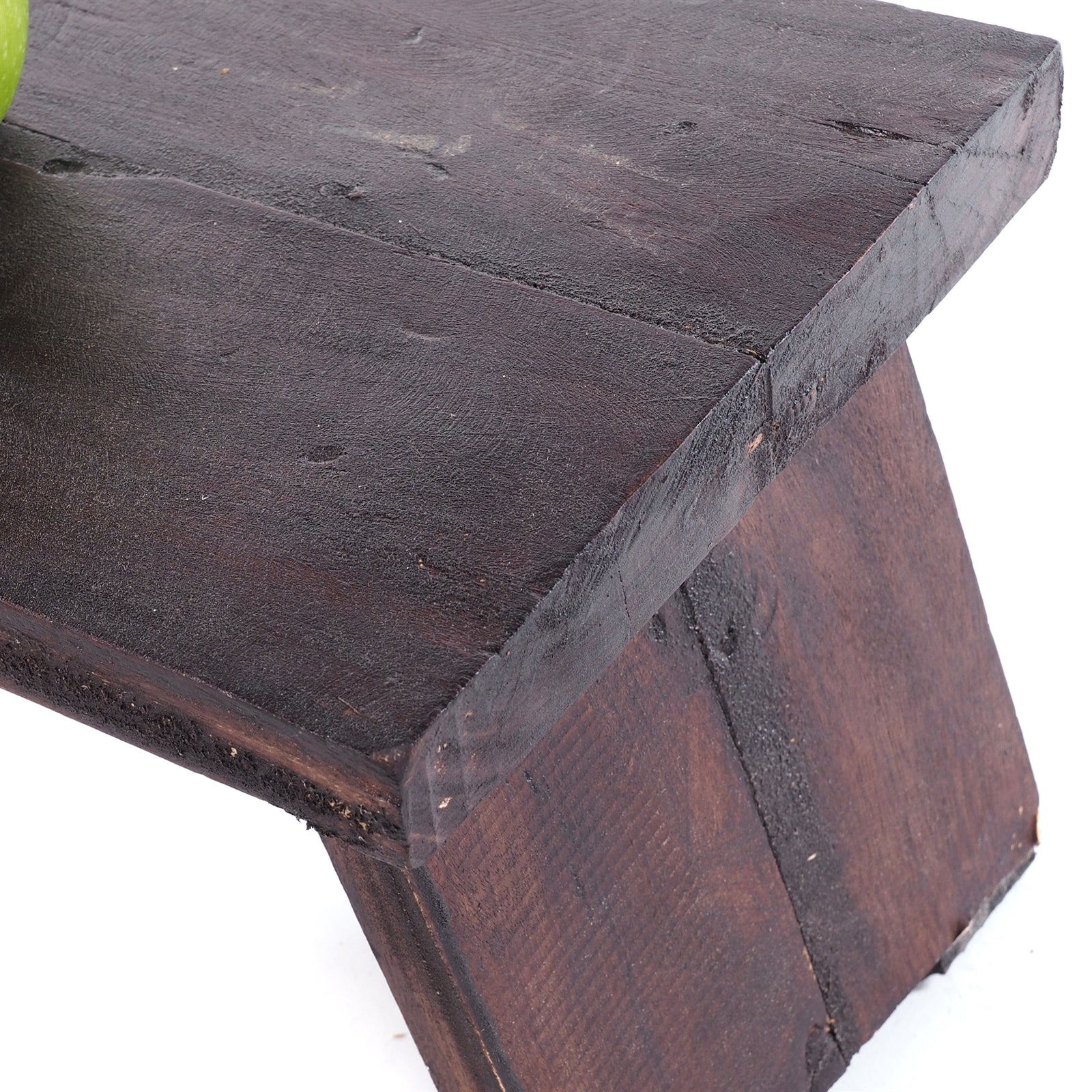 NOSTALGISCHER FUßHOCKER "SCHEMEL" | Mahagoni | Holzhocker