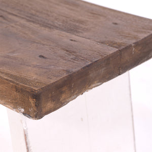 NOSTALGISCHER FUßHOCKER "SCHEMEL" | Mahagoni | Holzhocker