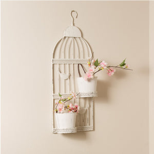 WAND DEKO "BIRD" | Metall, 75x28 cm, weiß | Wandbild