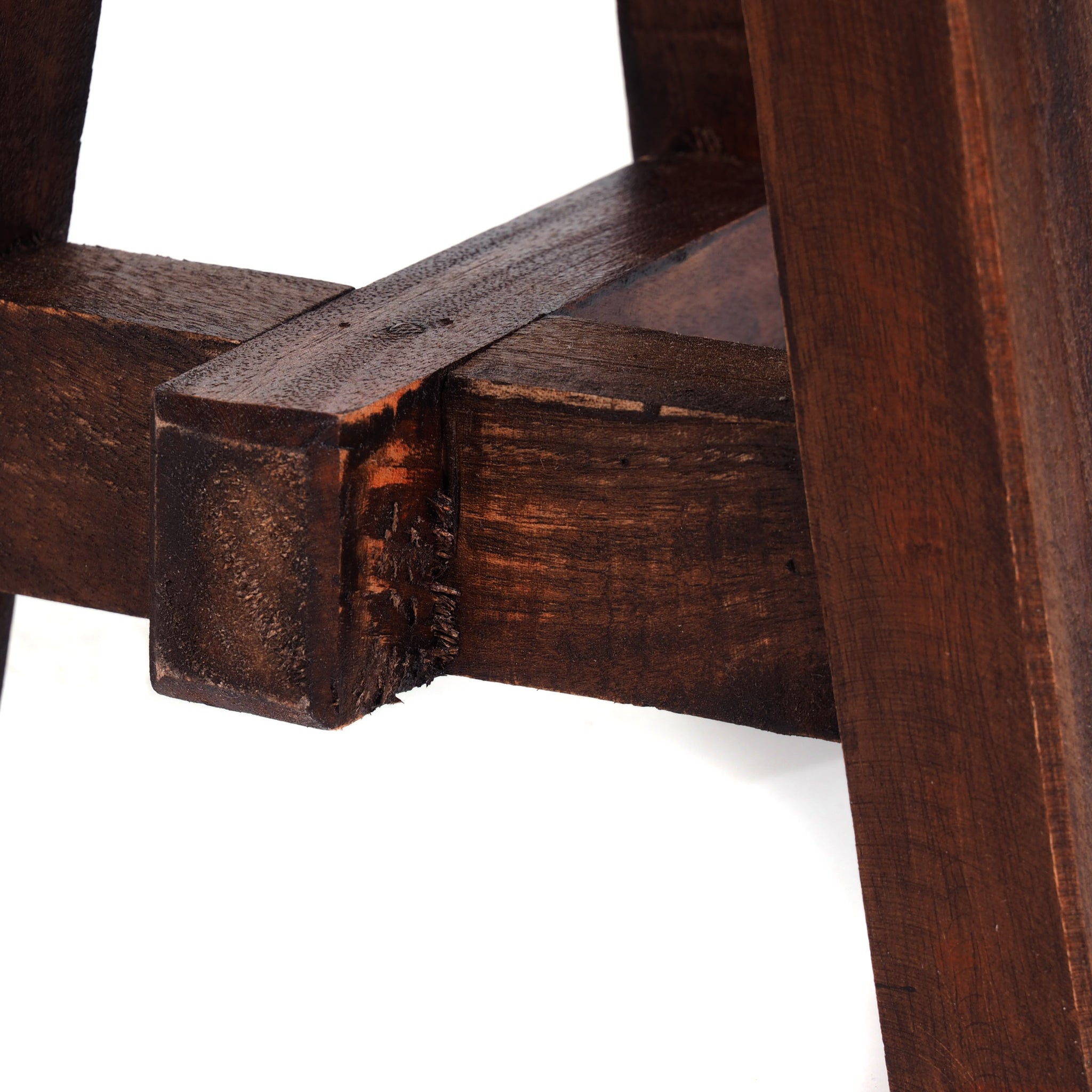 DEKO HOCKER "BERN" | rund, 23,5x20,5 cm (HxB), Mahagoni | Schemel