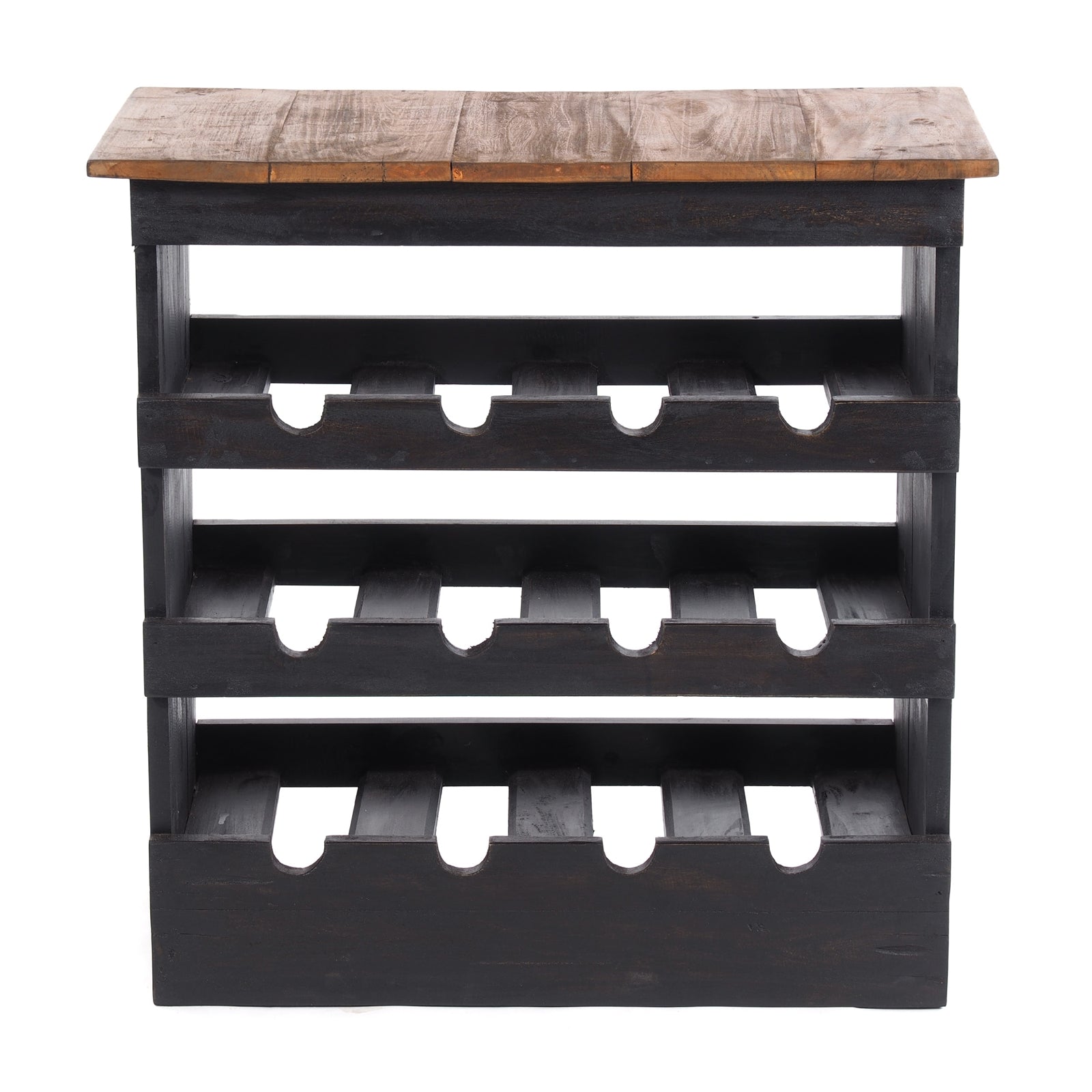 WEINREGAL "RUSTIQUE" | Mahagoni, 70x70x38cm (HxBxT)