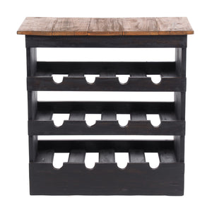 WEINREGAL "RUSTIQUE" | Mahagoni, 70x70x38cm (HxBxT)