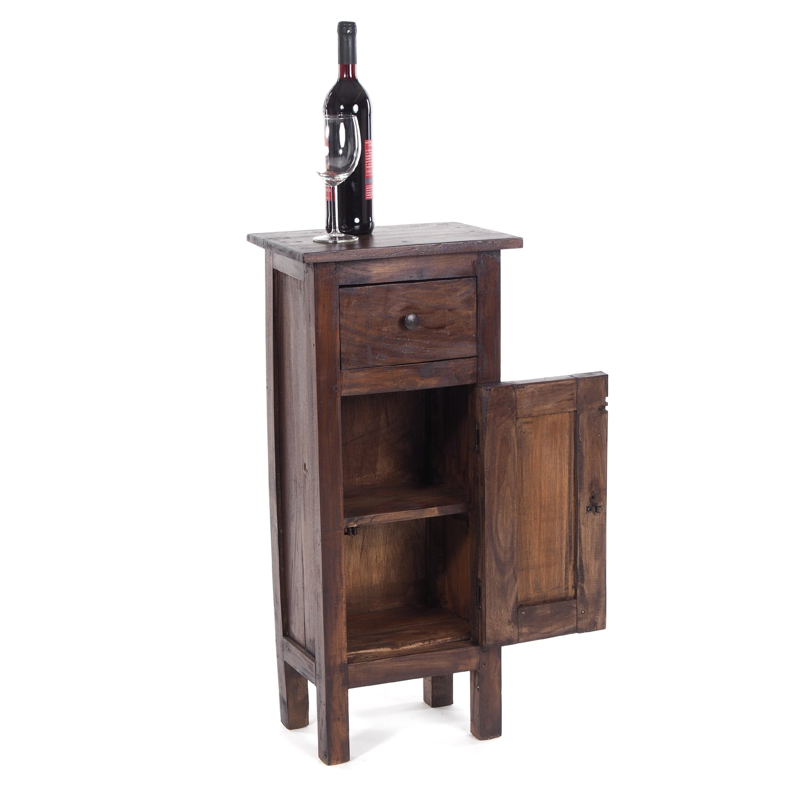 FLURSCHRANK "PLANT 80" | 80x36 cm (HxB) Mahagoni | Telefontisch