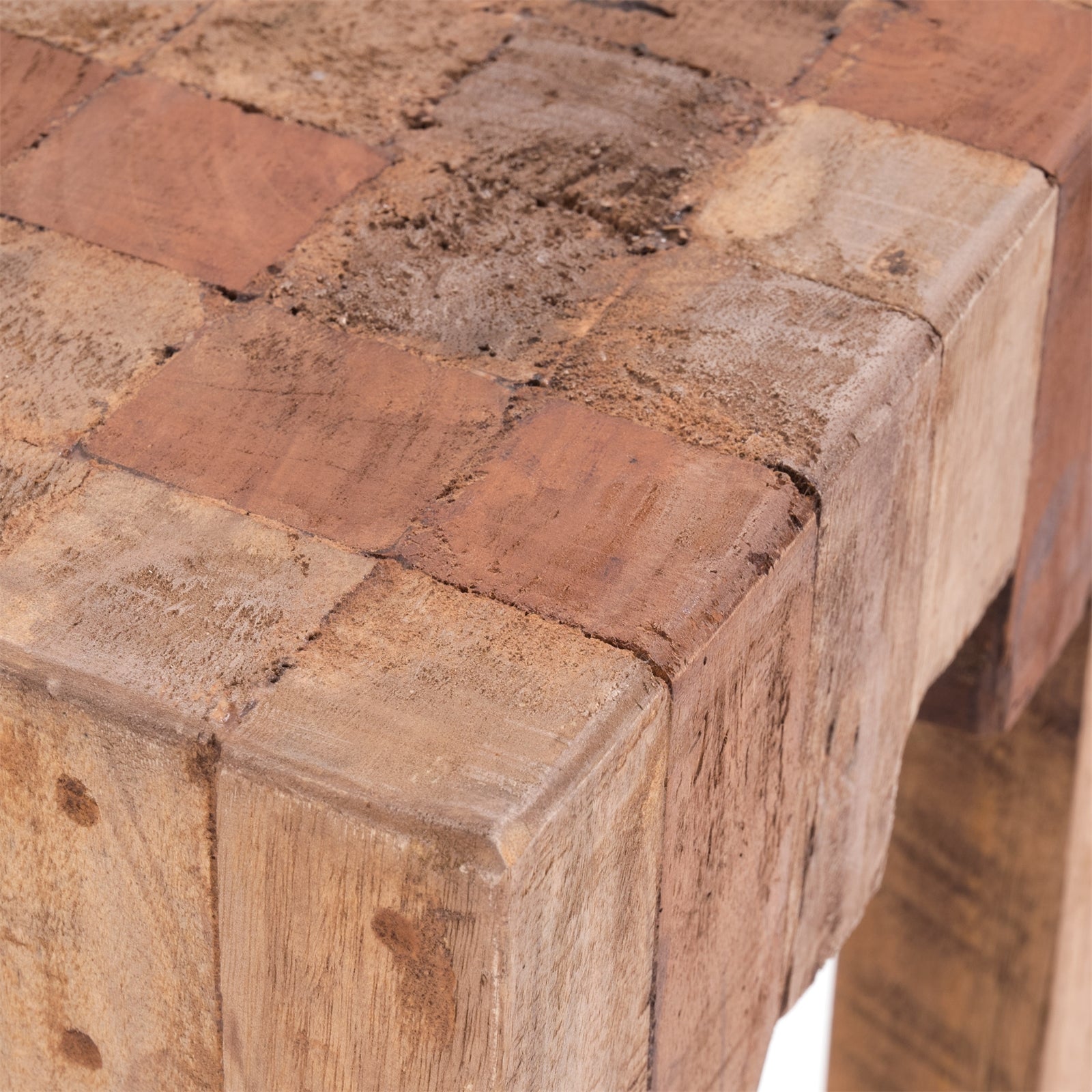 HOCKER "NATURA" | Altholz, 40x30x30 cm (HxBxT) | Holzhocker