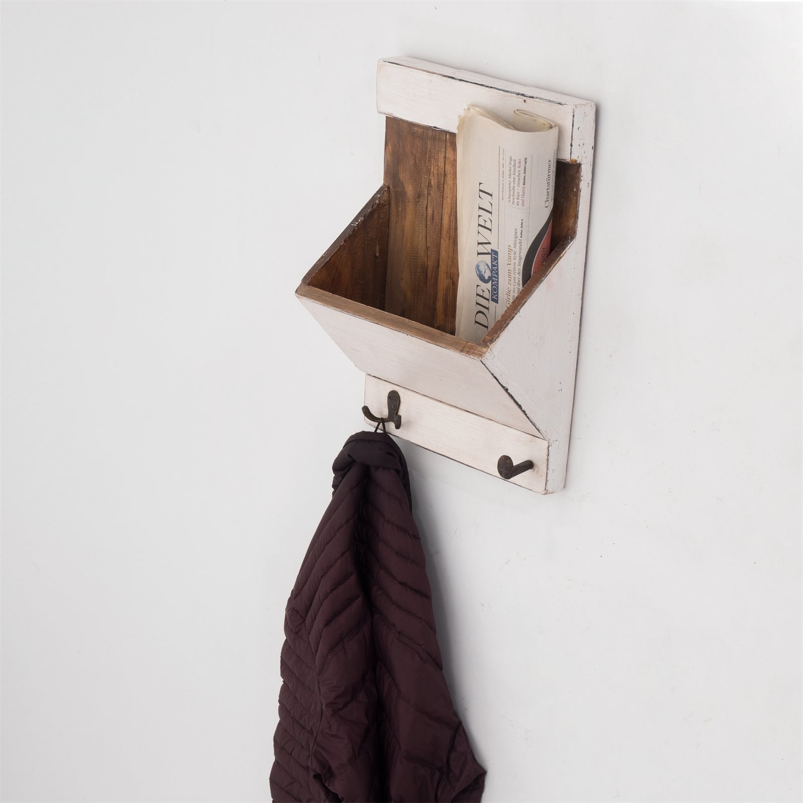 SCHLÜSSELBRETT "NATURA 40" | 40x30x13cm (HxBxT), Staufach | Garderobe