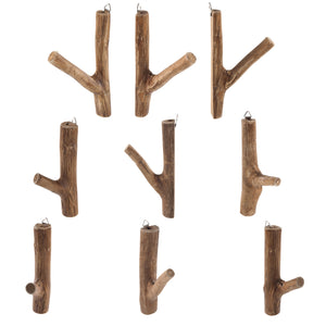 Garderobenhaken 9er Set LIMB | Teakholz Wurzel, Kleiderhaken,Wandhaken