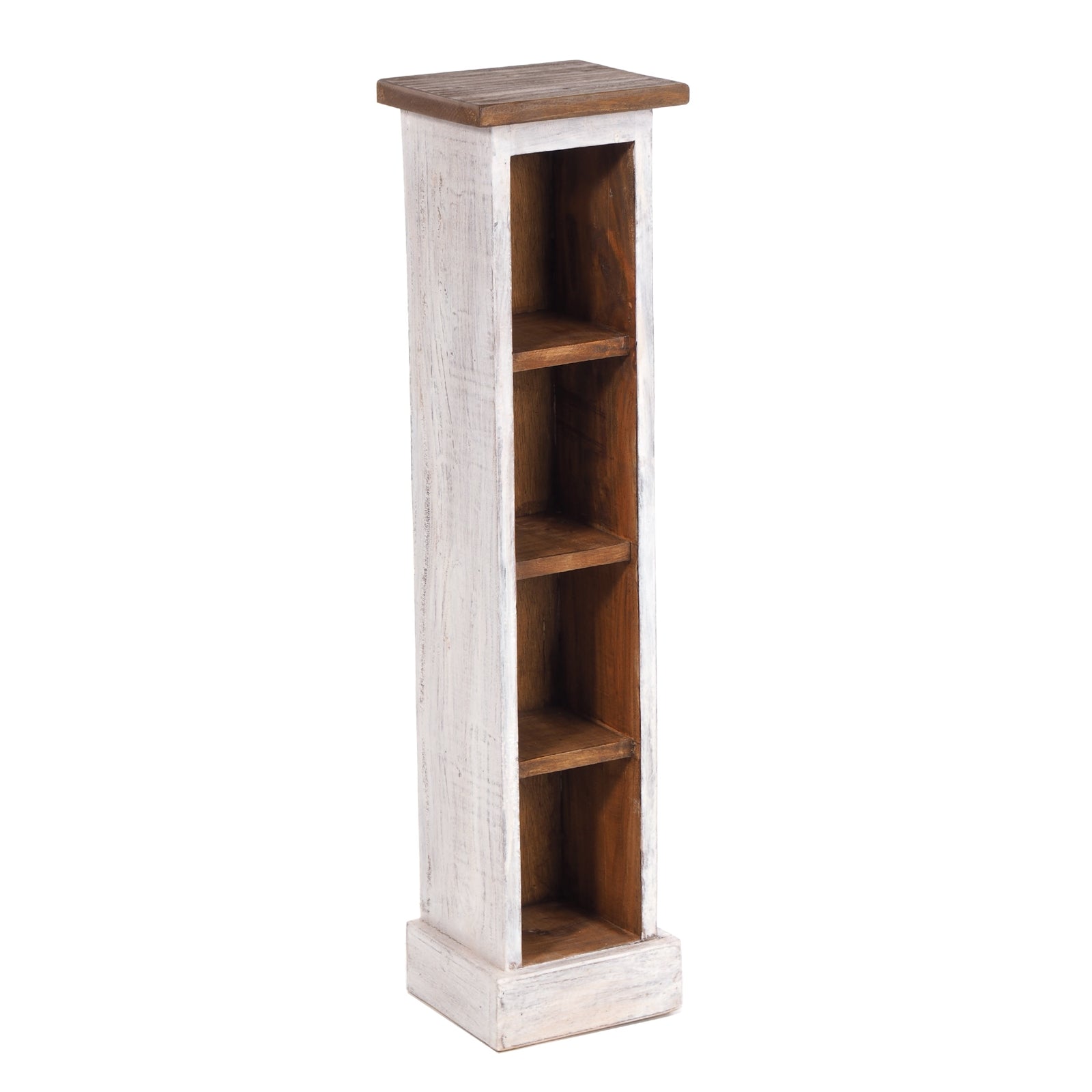 HOLZ CD REGAL "CD TOWER" | 76cm(H), Holzregal, CD Rack mit 4 Fächern