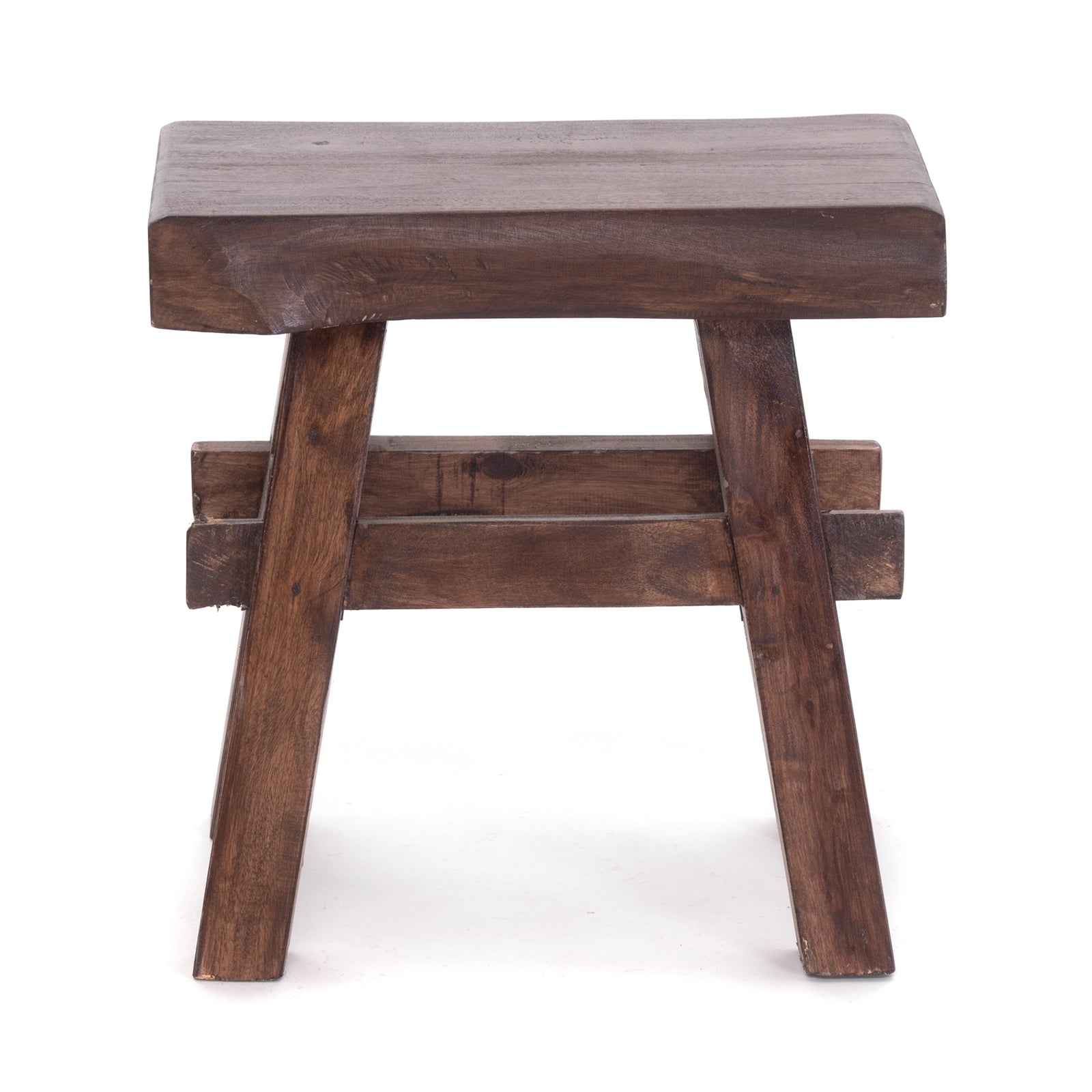 HOLZ HOCKER "VINTAGE 40" | Hartholz, 43x45 cm (HxB) | Sitzhocker