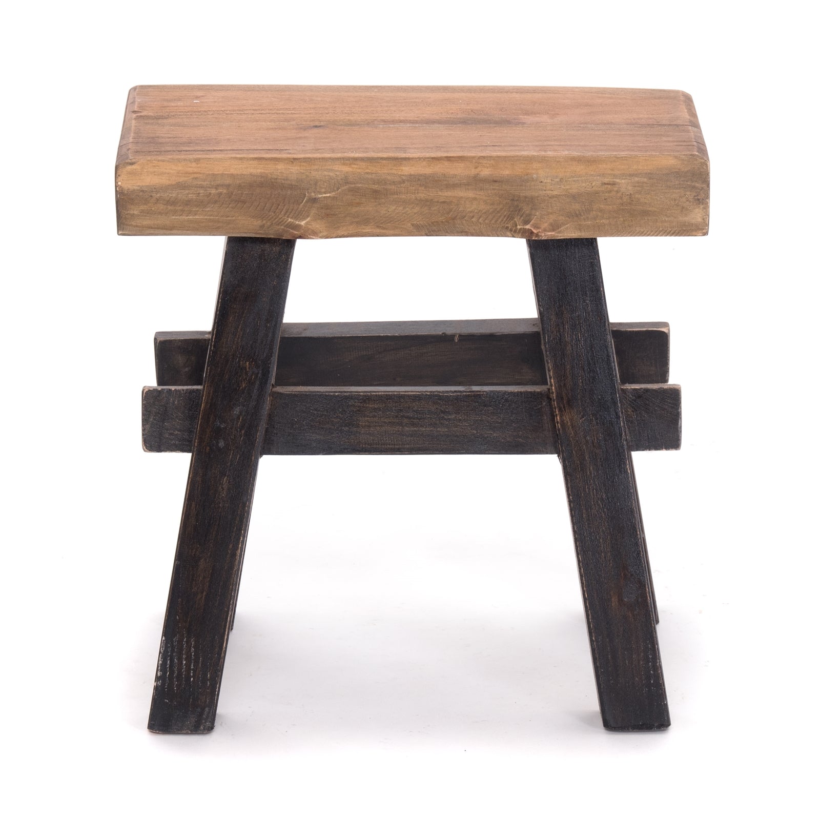 HOLZ HOCKER "VINTAGE 40" | Hartholz, 43x45 cm (HxB) | Sitzhocker