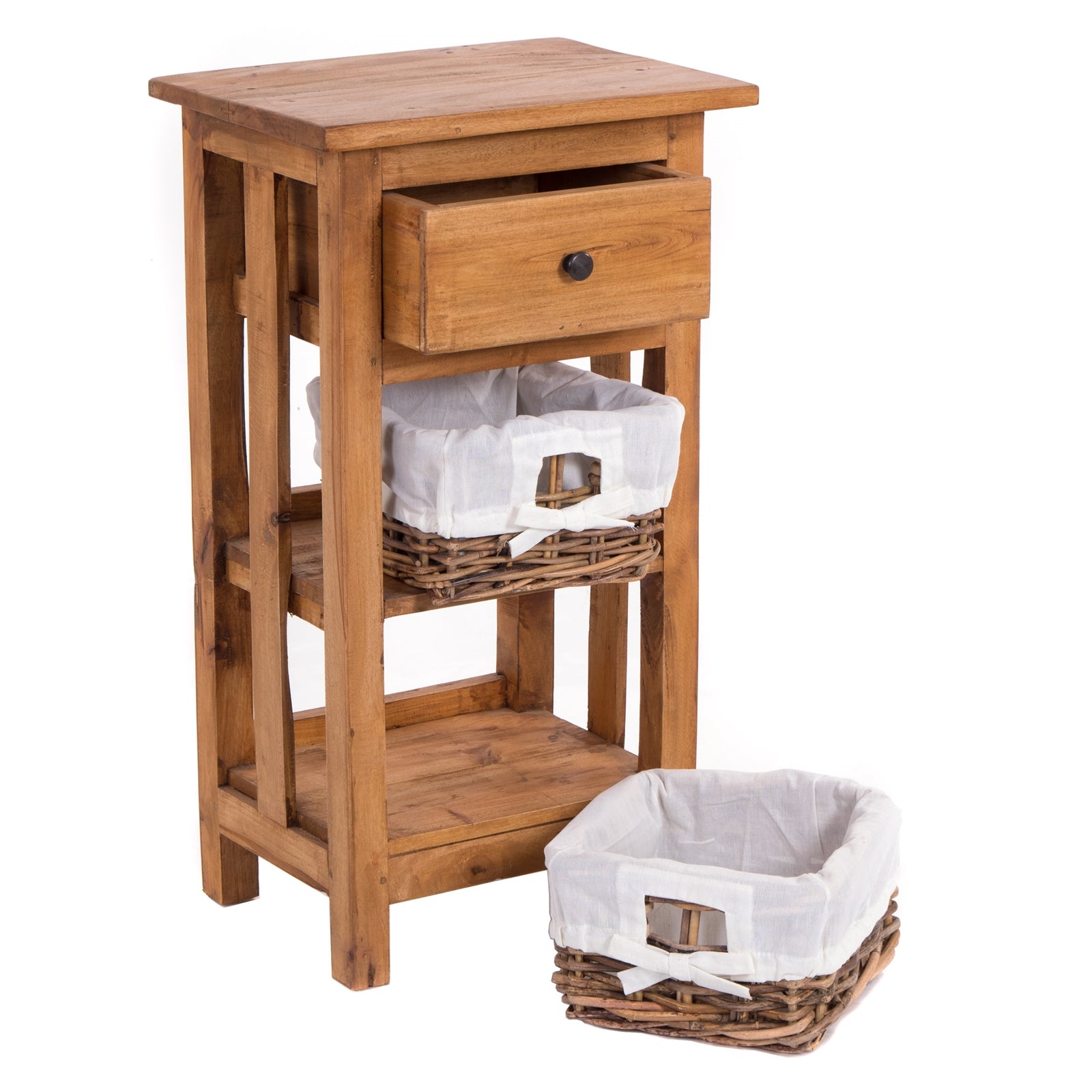 TELEFONTISCH "RATTAN 70" | 70x38x28cm (HxBxT), Mahagoni