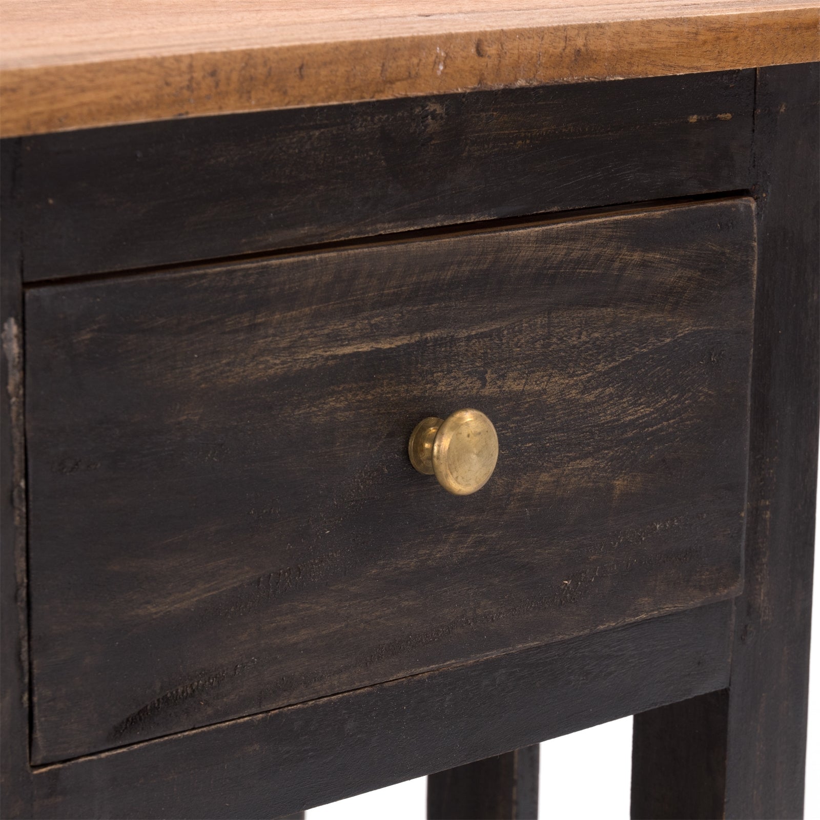 TELEFONTISCH "RATTAN 70" | 70x38x28cm (HxBxT), Mahagoni