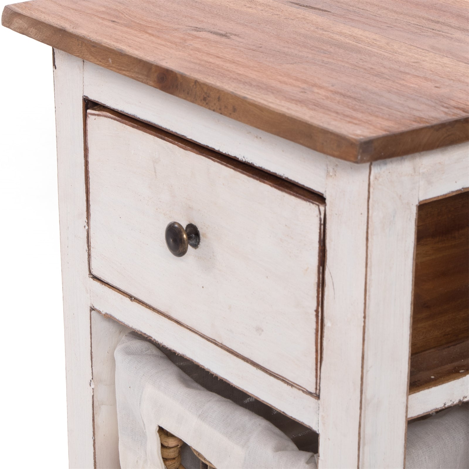 TELEFONTISCH "RATTAN 70" | 70x38x28cm (HxBxT), Mahagoni