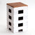 SITZHOCKER "BRICK" | 48x29cm (HxB), Mahagoni | Holzhocker