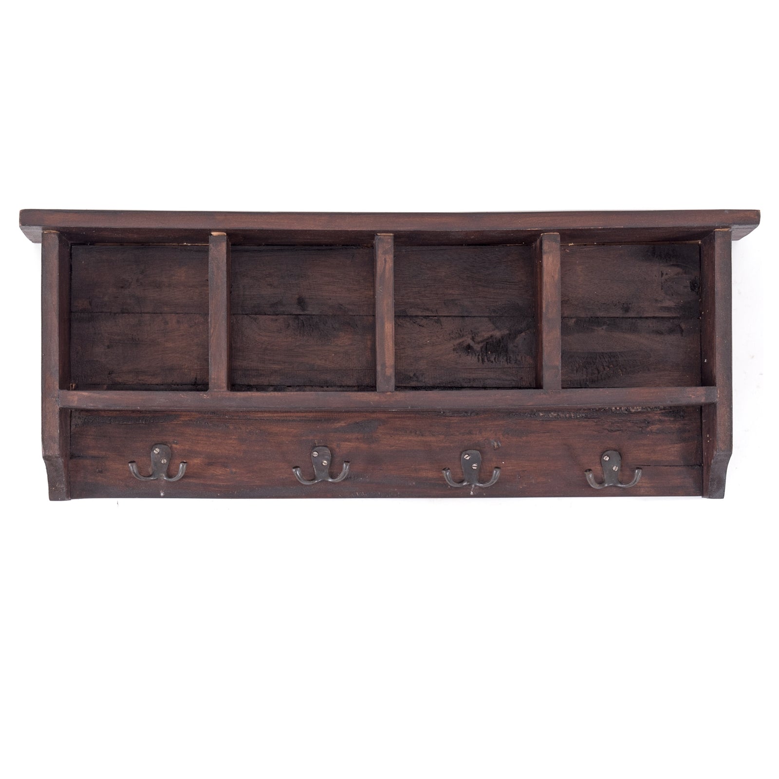 RUSTIKALE WANDGARDEROBE mit Fächern "VINTAGE 70" | 70x27x11cm(BxHxT)