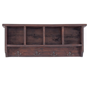 RUSTIKALE WANDGARDEROBE mit Fächern "VINTAGE 70" | 70x27x11cm(BxHxT)