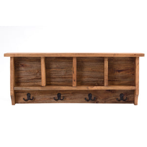 RUSTIKALE WANDGARDEROBE mit Fächern "VINTAGE 70" | 70x27x11cm(BxHxT)