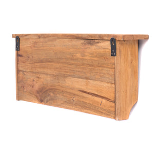 RUSTIKALE WANDGARDEROBE mit Fächern "VINTAGE 70" | 70x27x11cm(BxHxT)