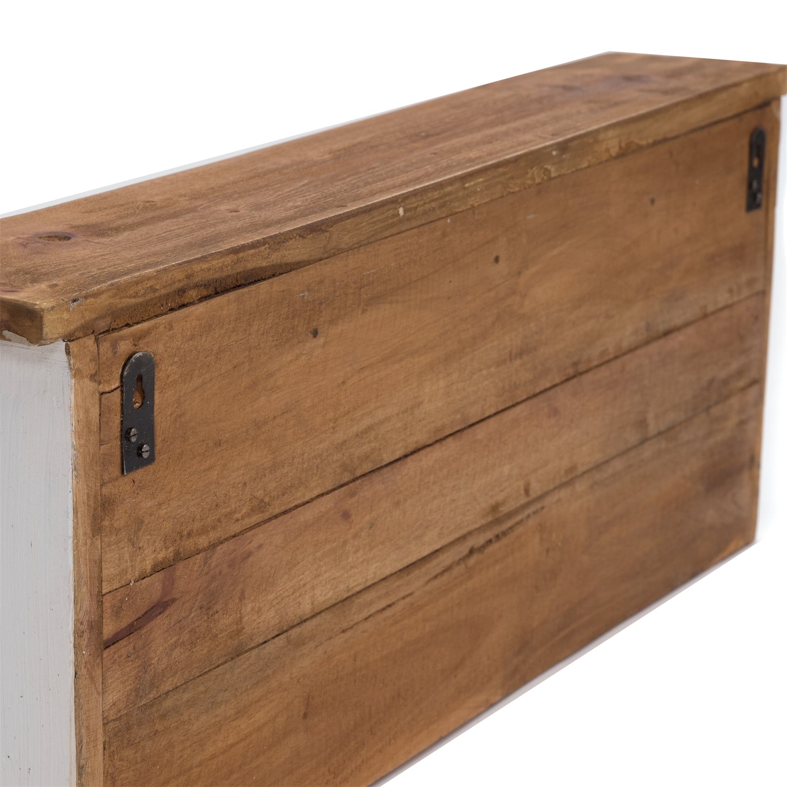 RUSTIKALE WANDGARDEROBE mit Fächern "VINTAGE 70" | 70x27x11cm(BxHxT)