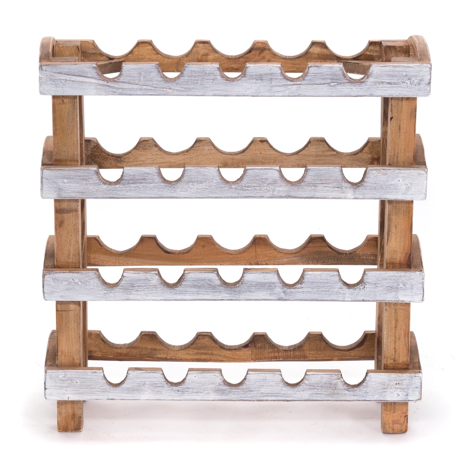 WEINREGAL "RUSTIC" | 66x61x24cm(HxBxT), Mahagoni | Flaschenhalter