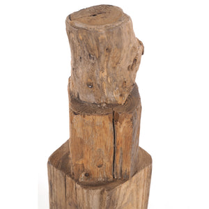 DEKO HOLZ FIGUR "TOWER 4" | Teak / Mahagoni, 40x20 cm (HxB) | Skulptur