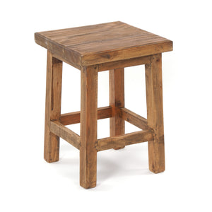 HOLZ HOCKER "MASSIV 48" | Mahagoni, 48x35cm (HxB) | Sitzhocker