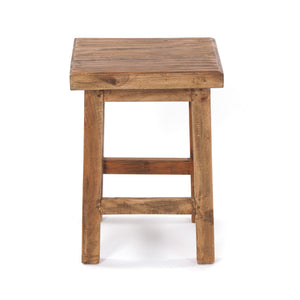 HOLZ HOCKER "MASSIV 48" | Mahagoni, 48x35cm (HxB) | Sitzhocker