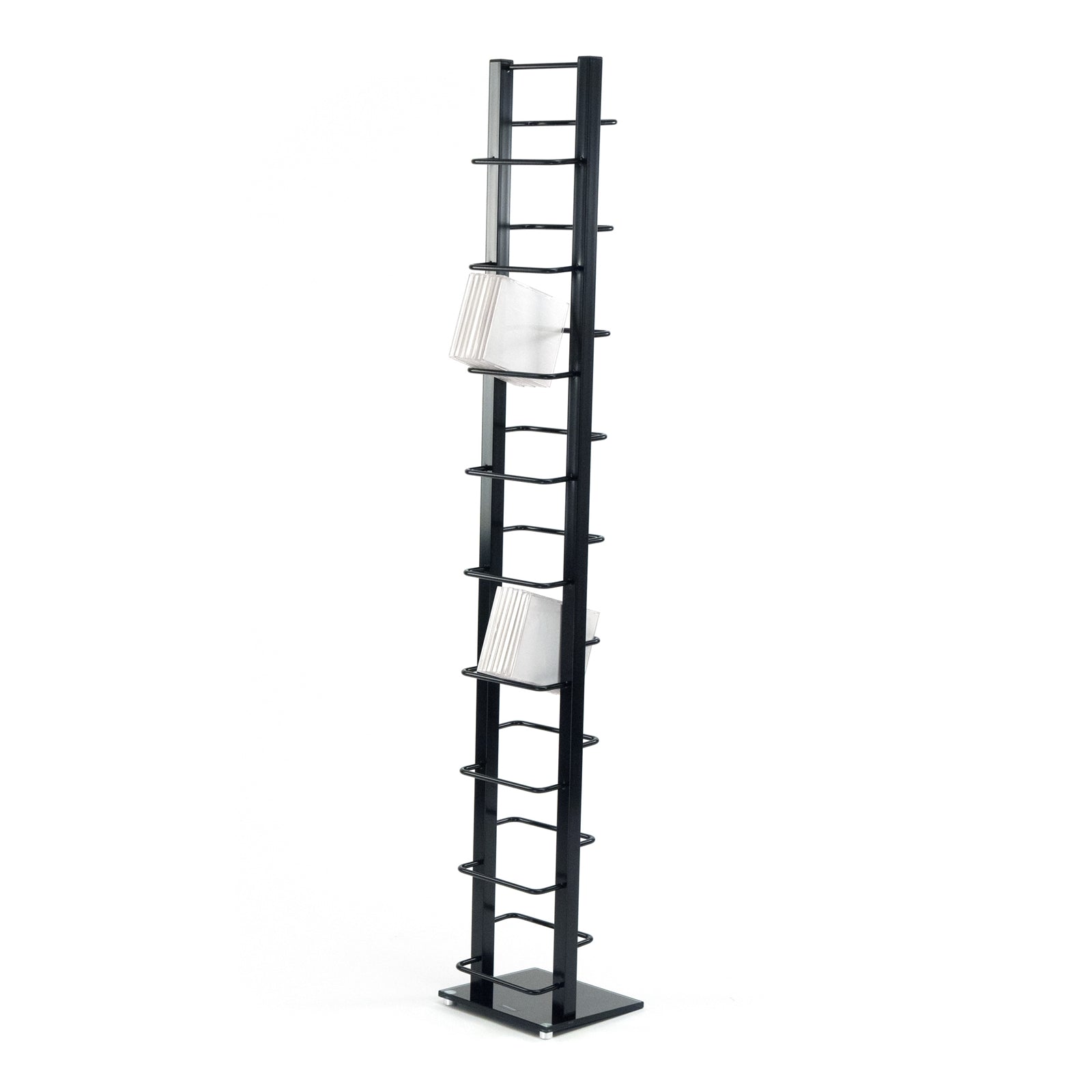 DESIGN CD STÄNDER "TOWER" | 138 cm, Metall | für 126 CDs