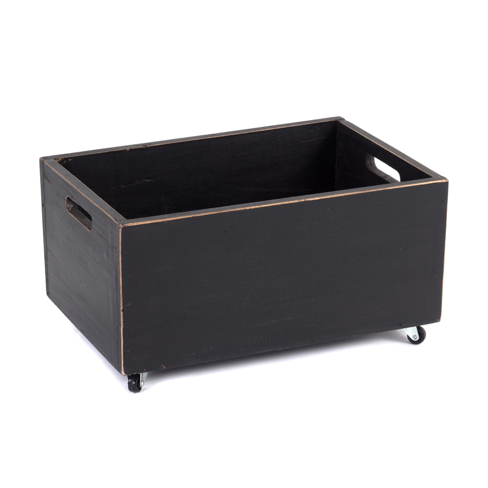 ROLLBARE HOLZKISTE "BOX" | 26x45x30 cm, Mahagoni | Aufbewahrung