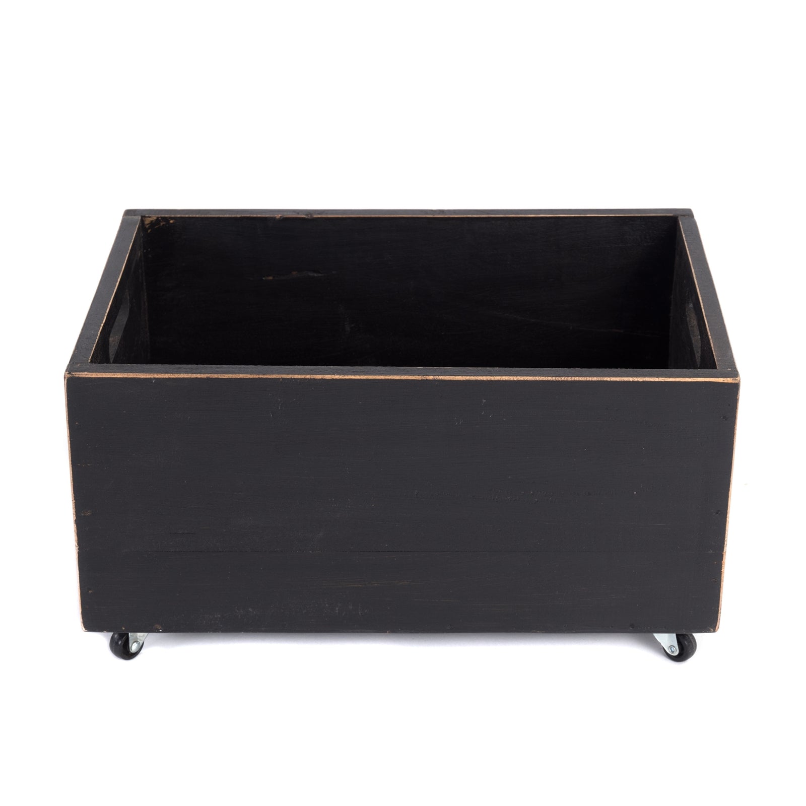 ROLLBARE HOLZKISTE "BOX" | 26x45x30 cm, Mahagoni | Aufbewahrung